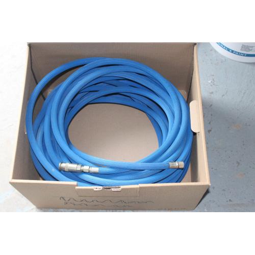 A 30M (100 foot) blue airline hose with standard BSP fittings