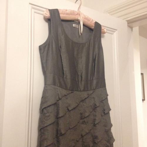 Petit Précis silver/ metal grey evening dress size 12