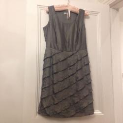 Petit Précis silver/ metal grey evening dress size 12