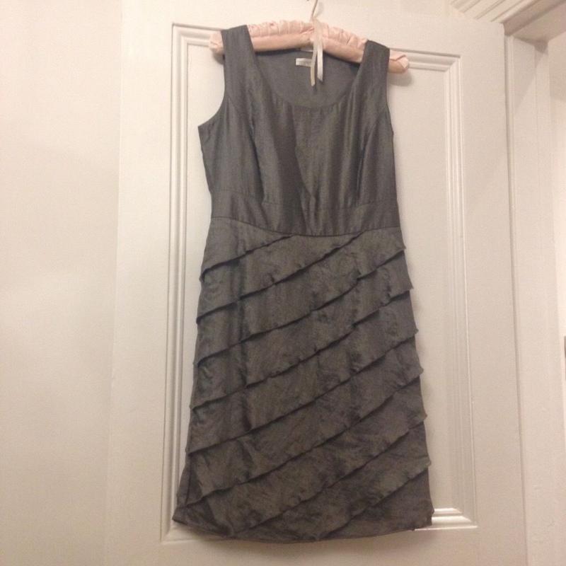Petit Précis silver/ metal grey evening dress size 12