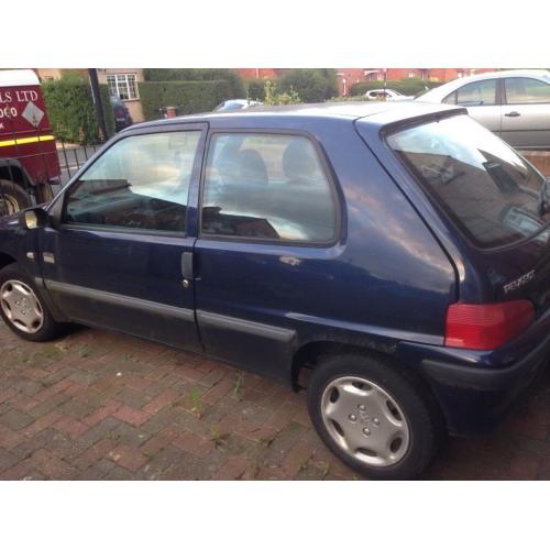 Peugeot 106. No tax or mot but still in working order