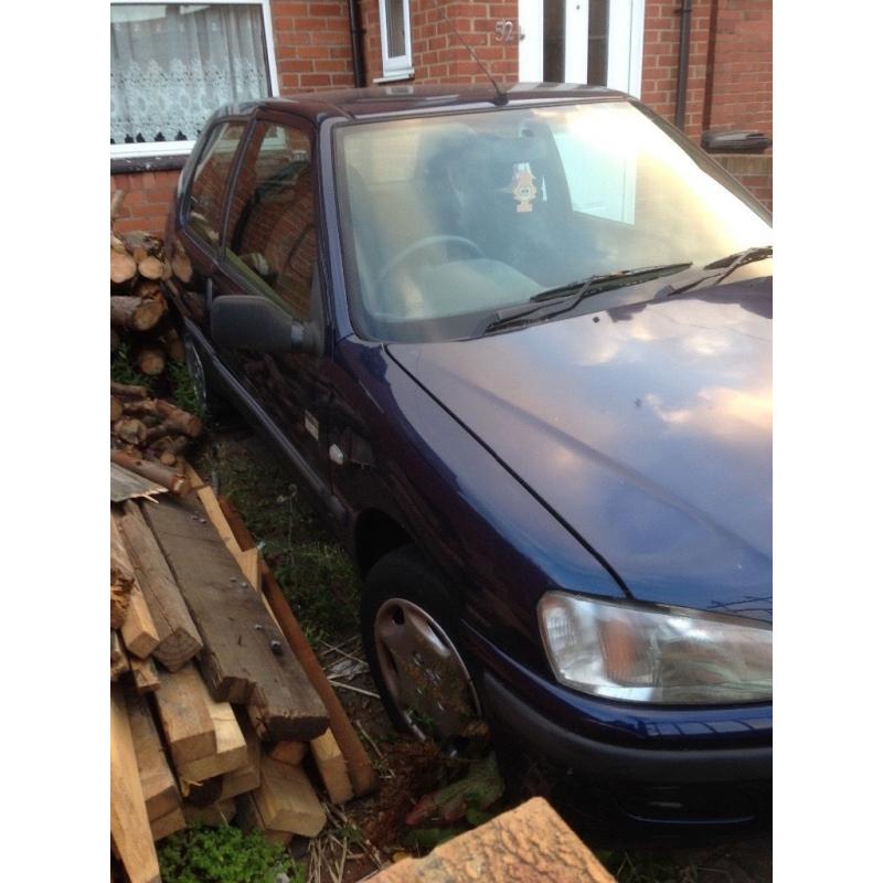Peugeot 106. No tax or mot but still in working order