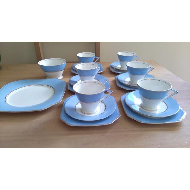 Palissy art deco style tea set