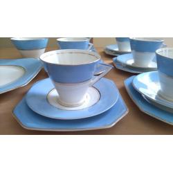 Palissy art deco style tea set