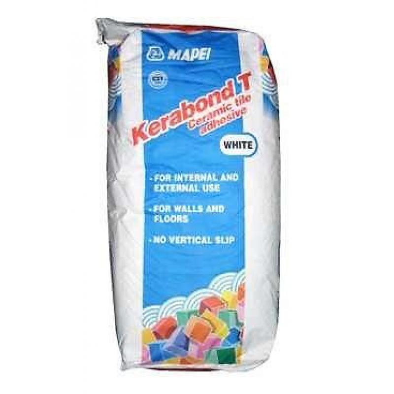 Mapei Kerabond T adhesive. 25kg. White.