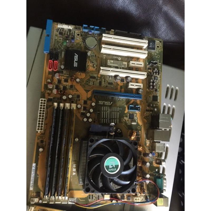 Asus motherboard phenom x2 processor 8gb ram and fan