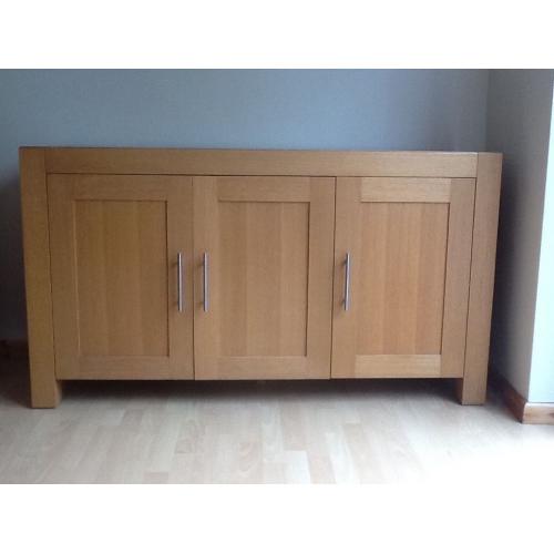 G-Plan 3 door Light Oak Solid Wood Sideboard