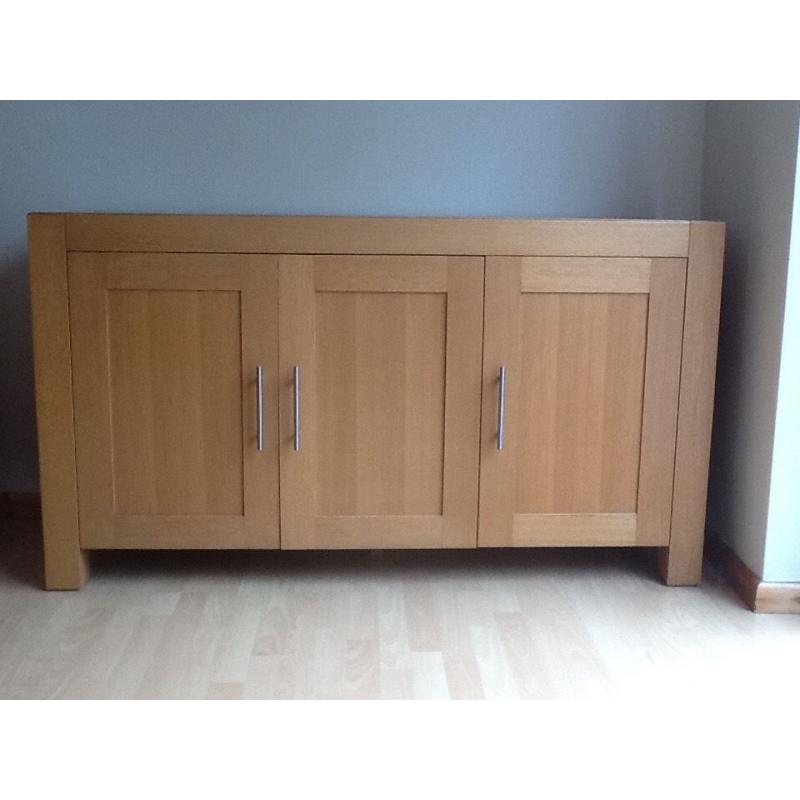 G-Plan 3 door Light Oak Solid Wood Sideboard