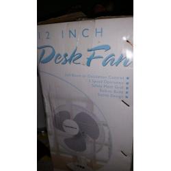 Table fan boxed up