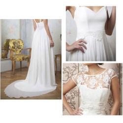 GORGEOUS GENUINE LONDON DESIGNER WEDDING DRESS-size 8/10