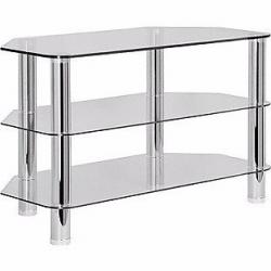 Hygena Matrix TV Unit/stand - clear glass