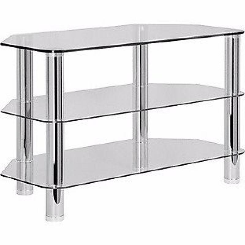 Hygena Matrix TV Unit/stand - clear glass