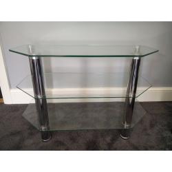 Hygena Matrix TV Unit/stand - clear glass