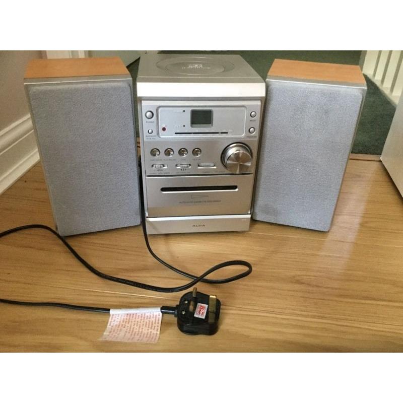 CD player and speakers