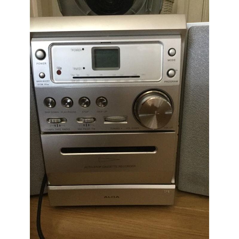 CD player and speakers