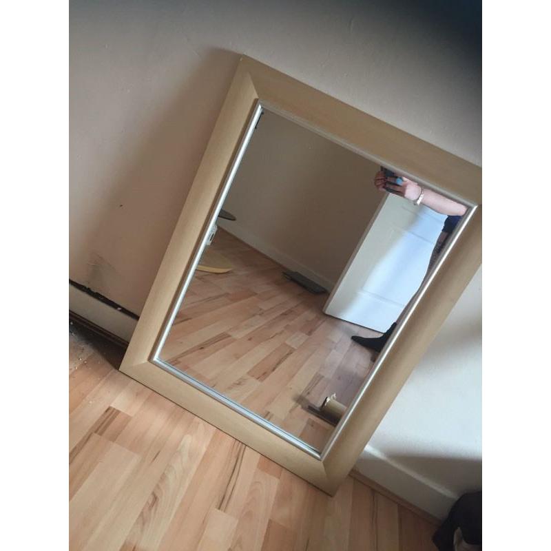 Large pine mirror