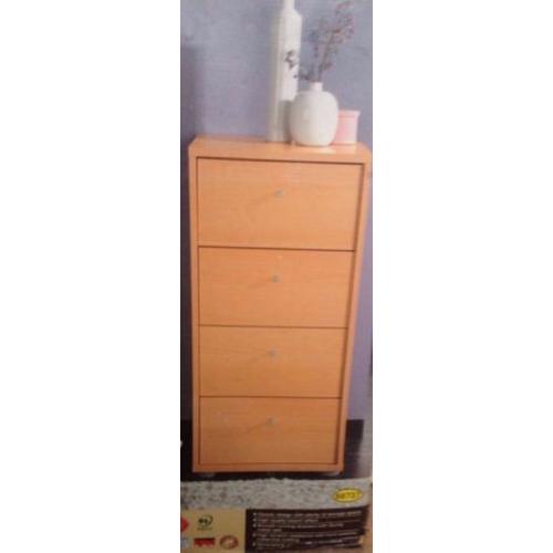 LIVARNO Solid Pine Chest of 4 Drawers - Brand New & Boxed