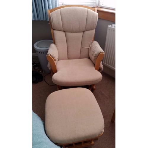 Dutailier Feeding/Nursing Chair with Stool