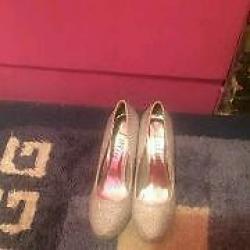 Sliver high heels