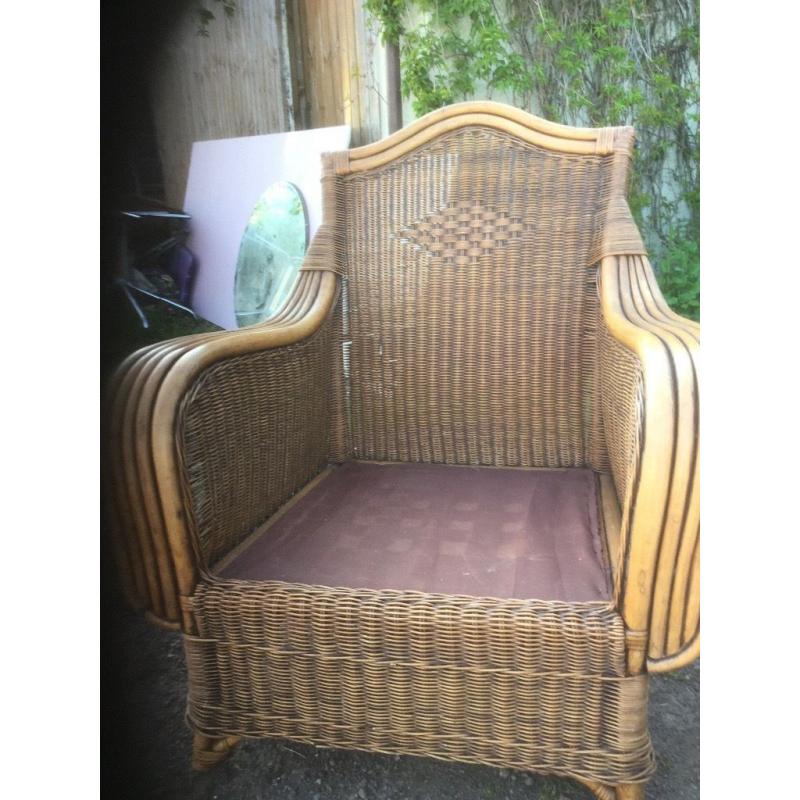 CONSERVATORY FURNITURE - 9 PIECES CUSHIONS REQUIRE RECOVERING