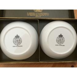 ROYAL WORCESTER 2 x Fine Bone China Small Trinket/Butter Dishes (C51) Excellent Condition