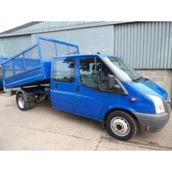 Ford Transit 350 115TDCi Crew Cab cage tipper 2009 09 reg