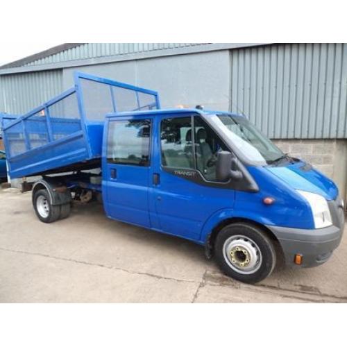 Ford Transit 350 115TDCi Crew Cab cage tipper 2009 09 reg