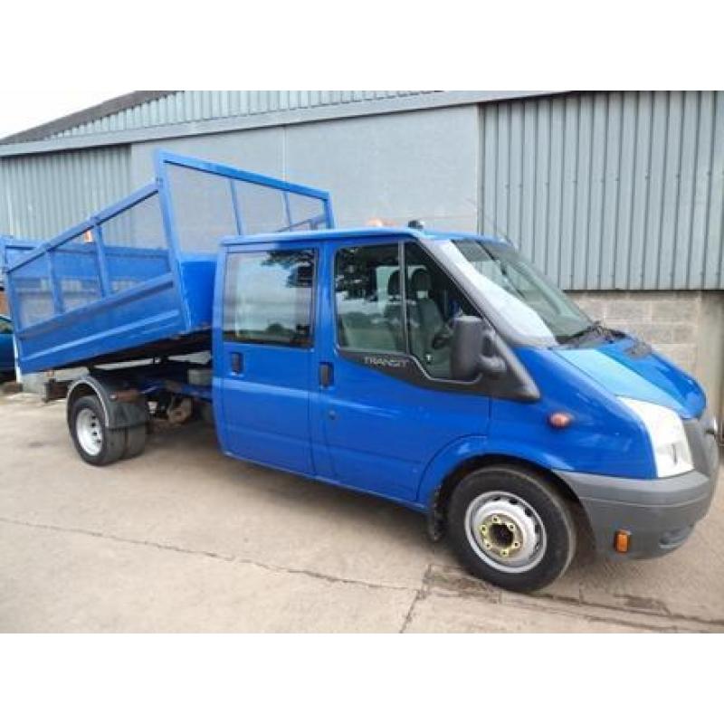Ford Transit 350 115TDCi Crew Cab cage tipper 2009 09 reg