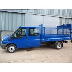 Ford Transit 350 115TDCi Crew Cab cage tipper 2009 09 reg
