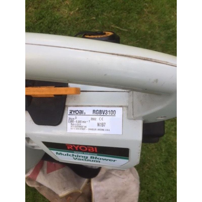 Ryobi RGBV3100 2 cycle mulching blower vacuum