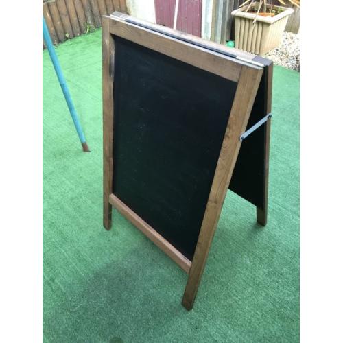 Wooden Sandwich board / chalkboard, used once for wedding.