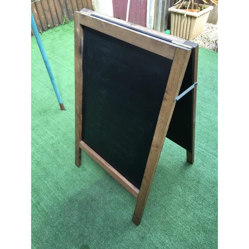 Wooden Sandwich board / chalkboard, used once for wedding.