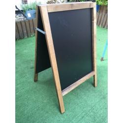 Wooden Sandwich board / chalkboard, used once for wedding.