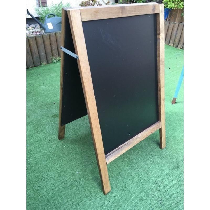 Wooden Sandwich board / chalkboard, used once for wedding.