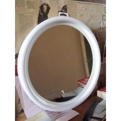 White Circular Mirror