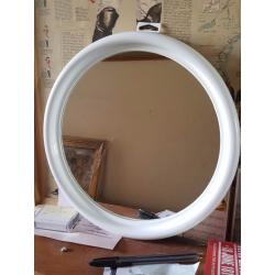 White Circular Mirror