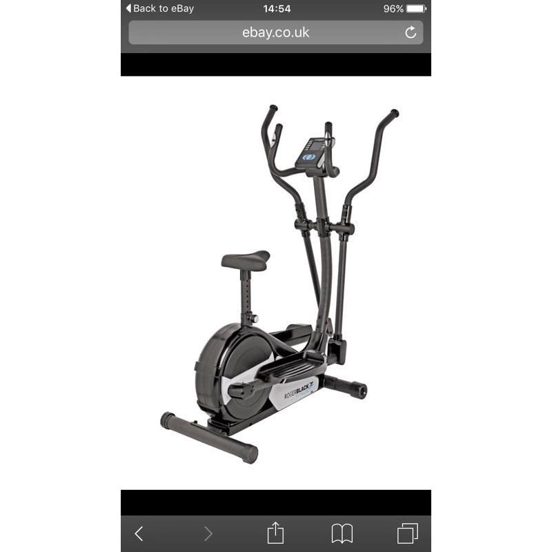 Rodger black gold 2in1 elliptical trainer bike