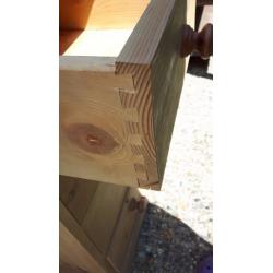 Chest of 2 over 3 drawers - solid country pine