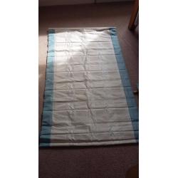 Roman blind x3 (cream & duck egg)