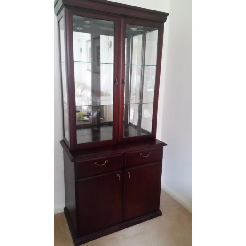 Mahogany Display Cabinet