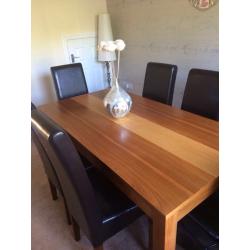 Solid wood dining table