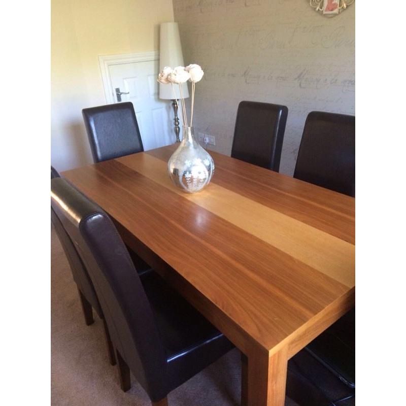 Solid wood dining table