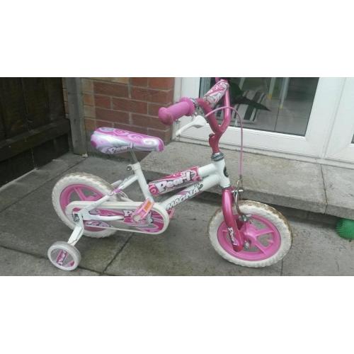 Girls first Bicycle - Pink and white bike