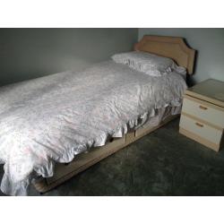 Two single divan beds & headboards & matresses