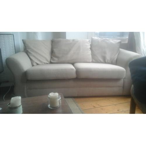Modern, Ecru coloured, two seater sofa