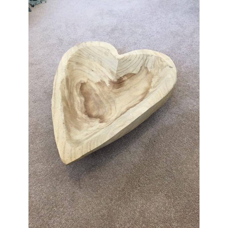 Large Wooden Heart Carved
