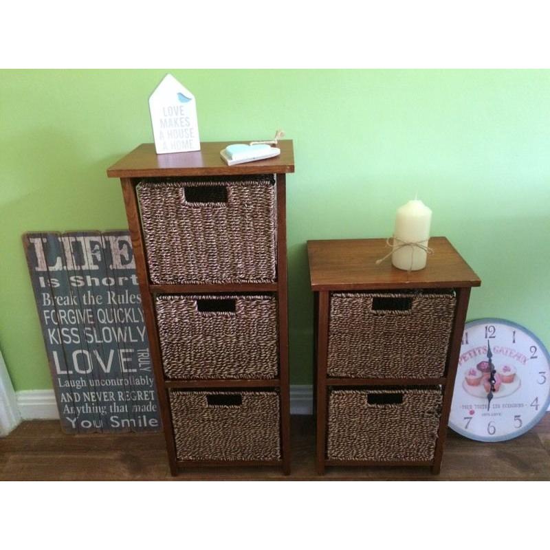 Wicker Storage Units & Home Ornaments Job Lot