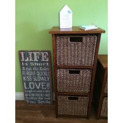 Wicker Storage Units & Home Ornaments Job Lot