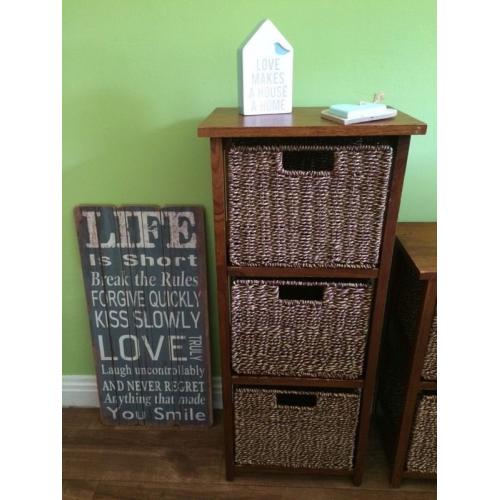 Wicker Storage Units & Home Ornaments Job Lot