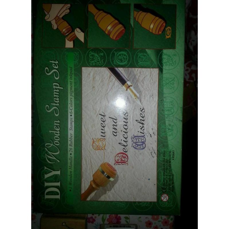 Calligraphy stamps with screw in handle